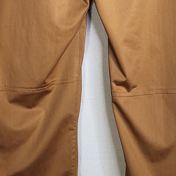 Royal Class Brand Golden Brown Flat Front Stretch Poly Straight Leg Pants Sz 40 - Picture 12 of 16